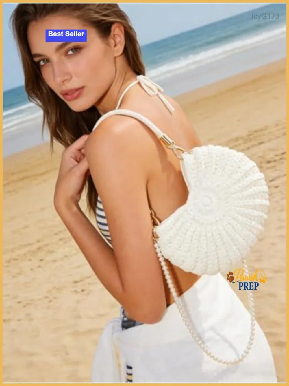 Handwoven Crochet Seashell Bag - Boho Summer Beach Purse
